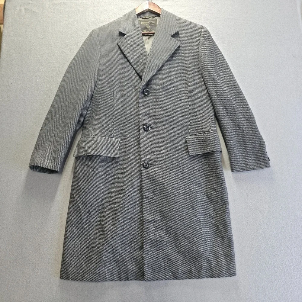 Men's Gray Overcoat‎ Tailored by Burleigh Size 38